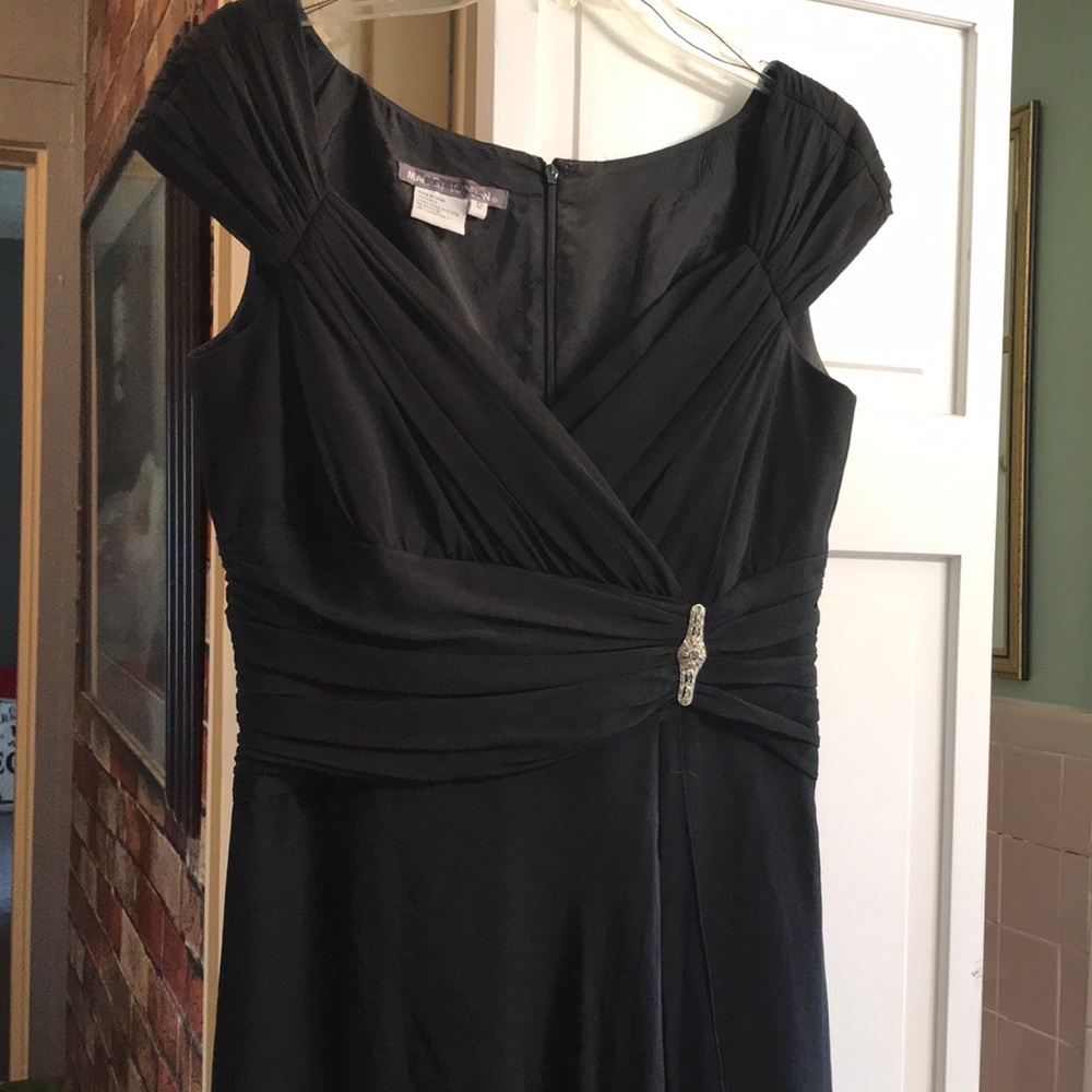 Maggy London Black Midi Dress